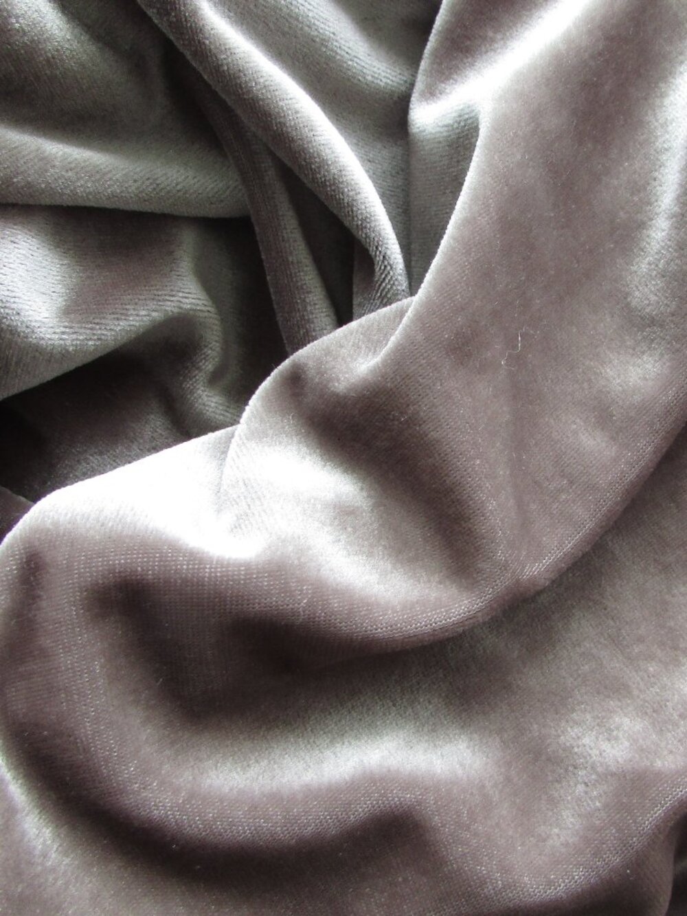 Taupe Stretch Velour Fabric - 1.5m x 1.85m
